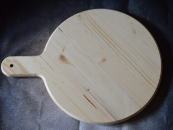 Tagliere legno tondo con manico cm 30