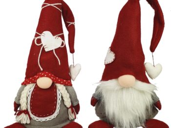 Coppia di Gnomo fermaporta stoffa