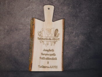 Tagliere in legno inciso a laser ristorante dei nonni