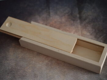 Portapenne in legno scatola artigianale cm 23 x 6,5 x 4
