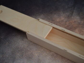 Portapenne in legno scatola artigianale cm 23 x 6,5 x 4