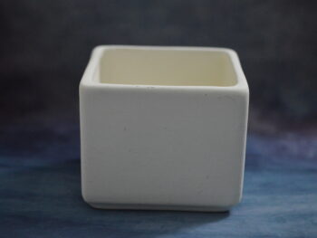 Portapenne rettangolare in Terracotta Bianca da Decorare – Artigianale, h.8x9 cm