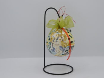 Palla in ceramica di Castelli cm 10 con luci interne