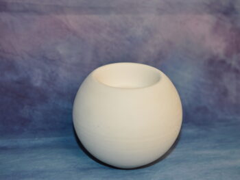 Porta candela in terracotta bianca – Altezza 6 cm