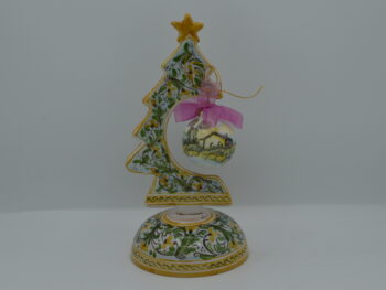 Albero di Natale in Ceramica di Castelli con Sfera Paesaggio cm 27