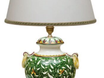 Lampada in ceramica di Castelli disegno Ornato cm 44