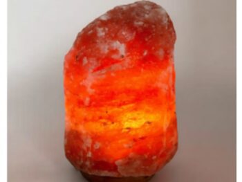 Lampada di Sale Rosso Naturale - Pezzo Unico Scultoreo Kg 4/6