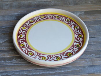 Piatto Rotondo in Ceramica di Castelli 15 cm - Maiolica Italiana Fatta a Mano