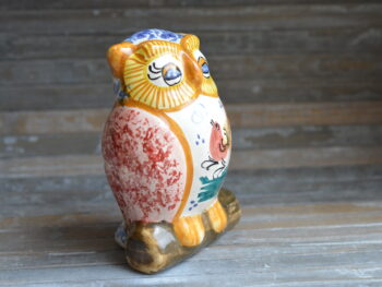 Gufo in Ceramica Dipinto a Mano da Ceramisti di Castelli 18cm | Maiolica Artistica d'Abruzzo Fatta a Mano | Idea Regalo Portafortuna (Copia)